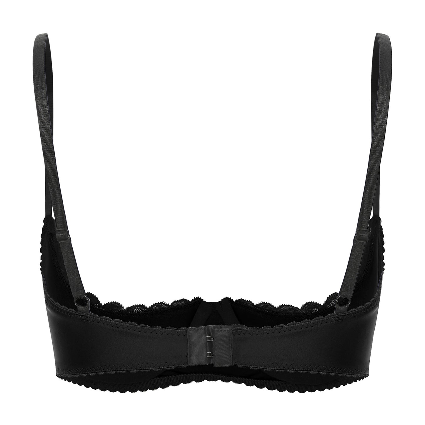 Damen sexy bestickte Spitze Demi Cup BHs Balcon ette ungefüttert unter verdrahtet Regal BH Bra lette Push-up Bandeau Unterwäsche