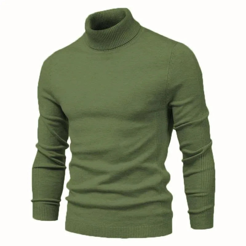 Neue Qualität Winter Herren-Pullover Casual Rollkragen Dicken Pullover Einfarbig Warme Slim Fit Rollkragen Pullover Pullover Männer