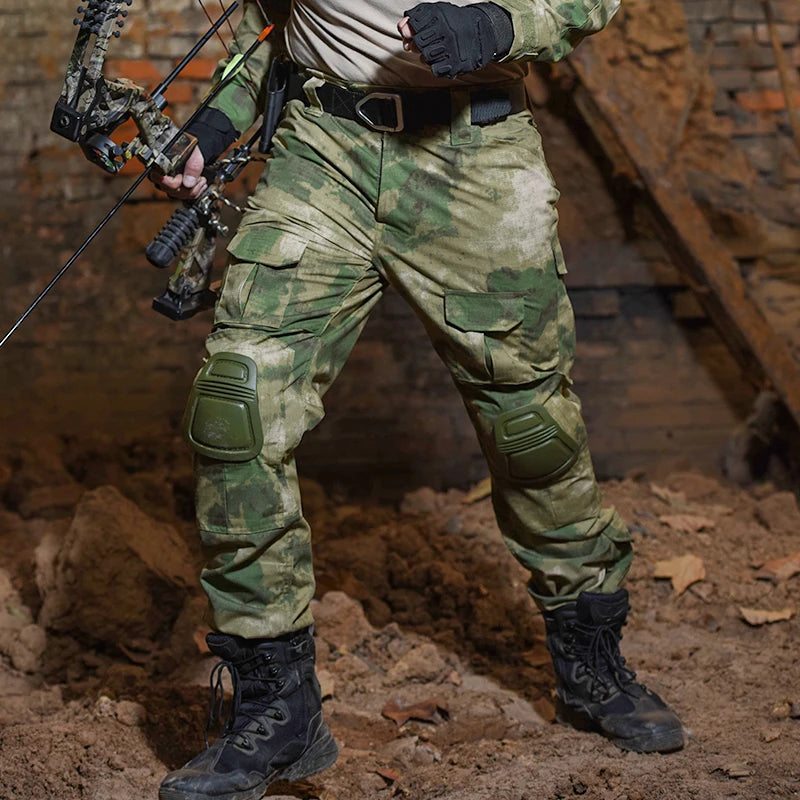 HAN WILD Military Shirt Tactical Army Uniform Combat Shirt Men Clothing Multicam Camouflage Hunting Fishing Pants Ruin Green