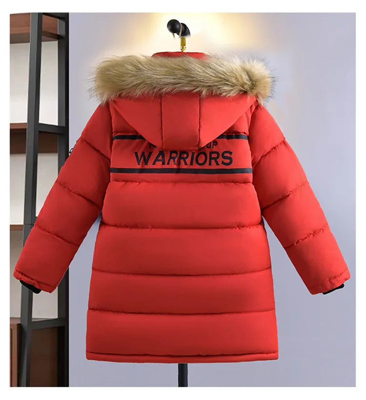 5 6 7 8 9 10 11 12 Jahre Jungen Jacke Winter verdicken warm halten Kinder Jacke Mode Reißverschluss Kapuze Jungen Mantel Teenager Kinder Kleidung