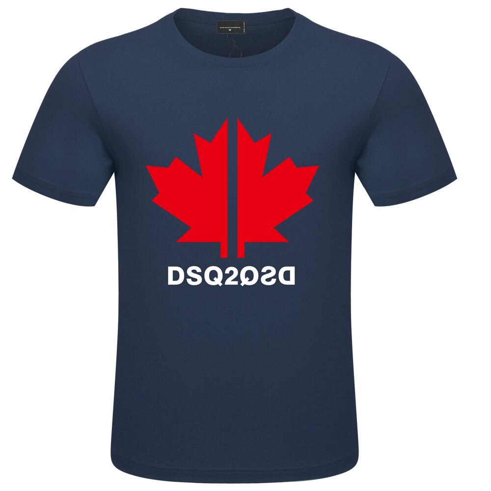 T-Shirts DSQ2 Brand Cotton Mens Fashion Casual T-shirt Short Sleeve T-Shirt Maple Leaf DSQ2 Letter Print Street Hip Hop T-Shirt