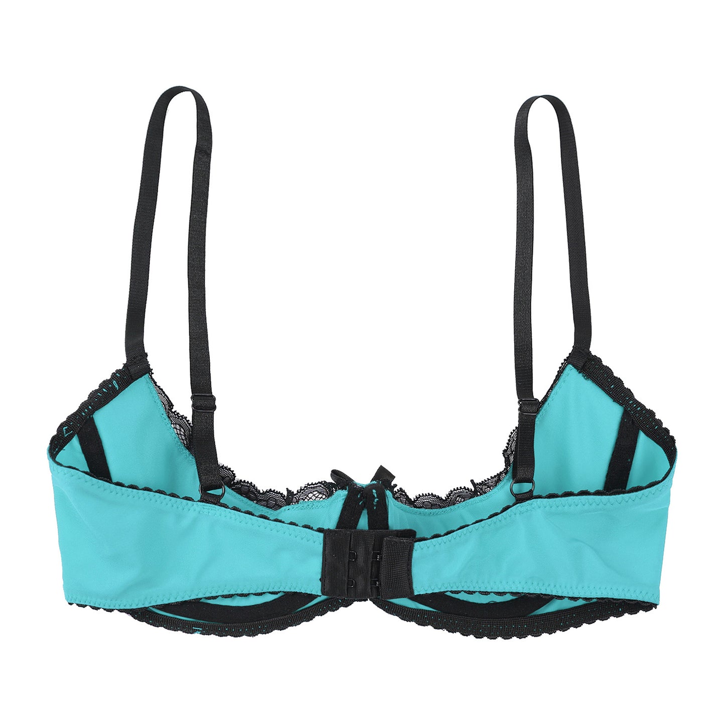 Damen sexy bestickte Spitze Demi Cup BHs Balcon ette ungefüttert unter verdrahtet Regal BH Bra lette Push-up Bandeau Unterwäsche