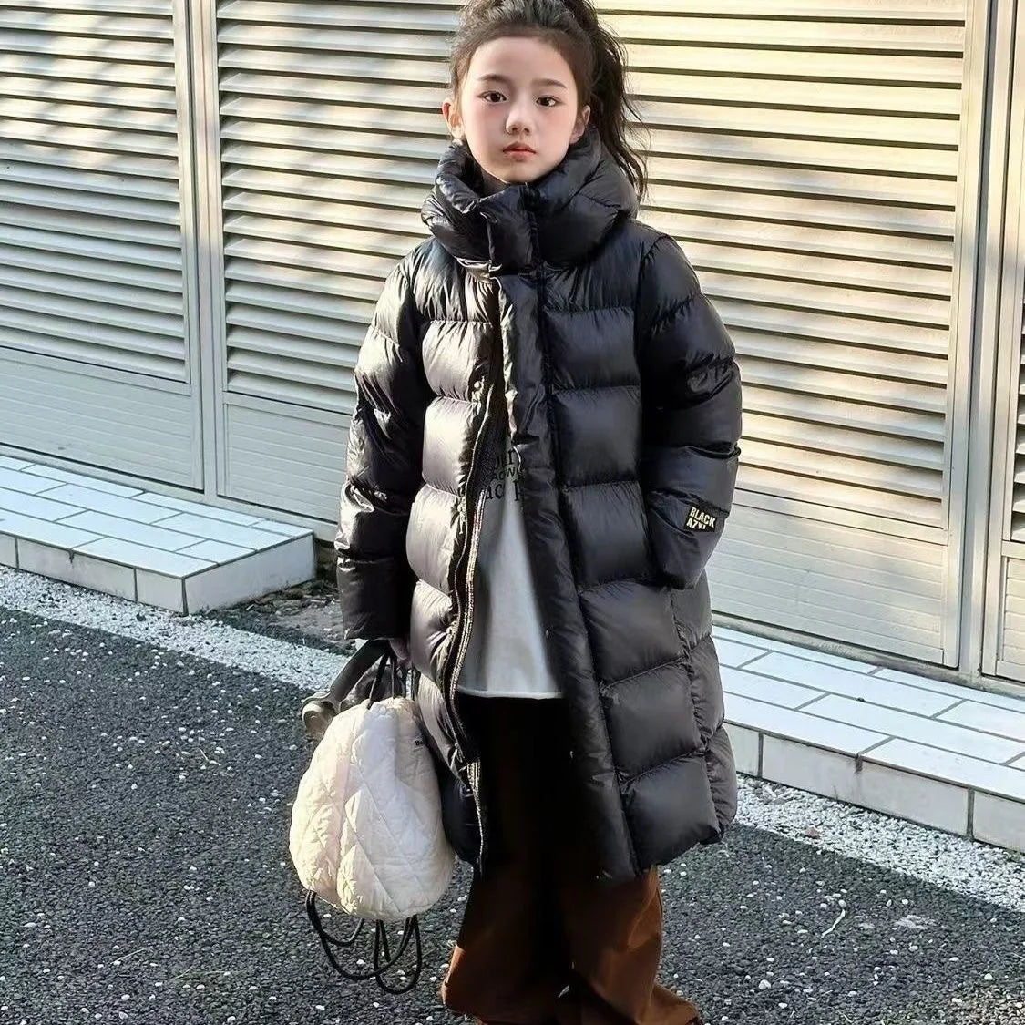 Winter Verdicken Mädchen Oberbekleidung Warm Halten Mode Wasserdichte Kinder Jacke Mit Kapuze Zipper Mädchen Mantel 4-12 Jahre Kinder der Kleidung