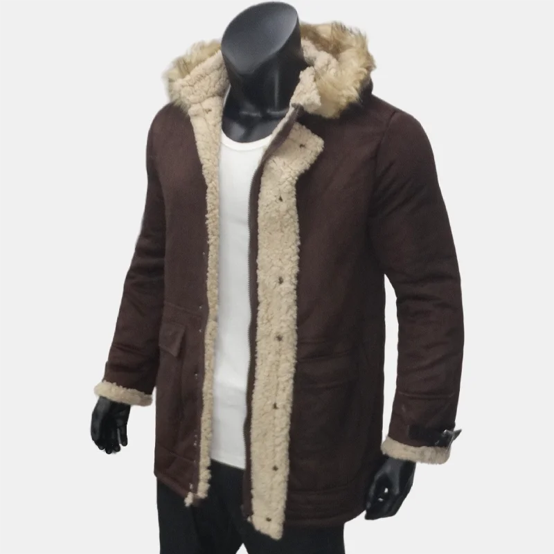 Winter herren Jacken Wildleder Warme Windjacke Mit Kapuze Fleece Jacke Männer Wolle Verdickt Pelz Kragen Oberbekleidung männer Kleidung S-5XL