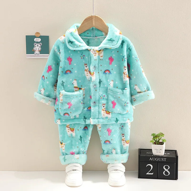 Herbst Winter Baby Jungen Kleidung Sets niedlichen Bären halten warm Mode Langarm Top und Hosen Mädchen Anzüge 1-4 Jahre Kinder kleidung