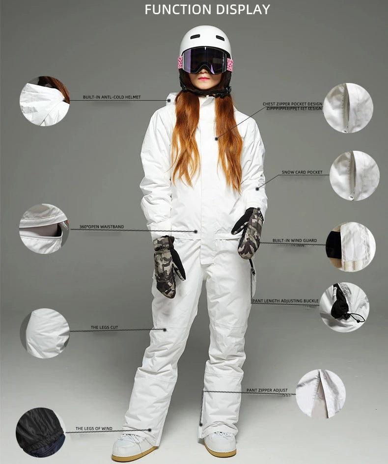 Winter Neue 2022 Ein Stück Ski Anzug Frauen Männer Outdoor Sport Snowboard Anzug Winddicht Wasserdichte Ski Overall Atmungs Overalls