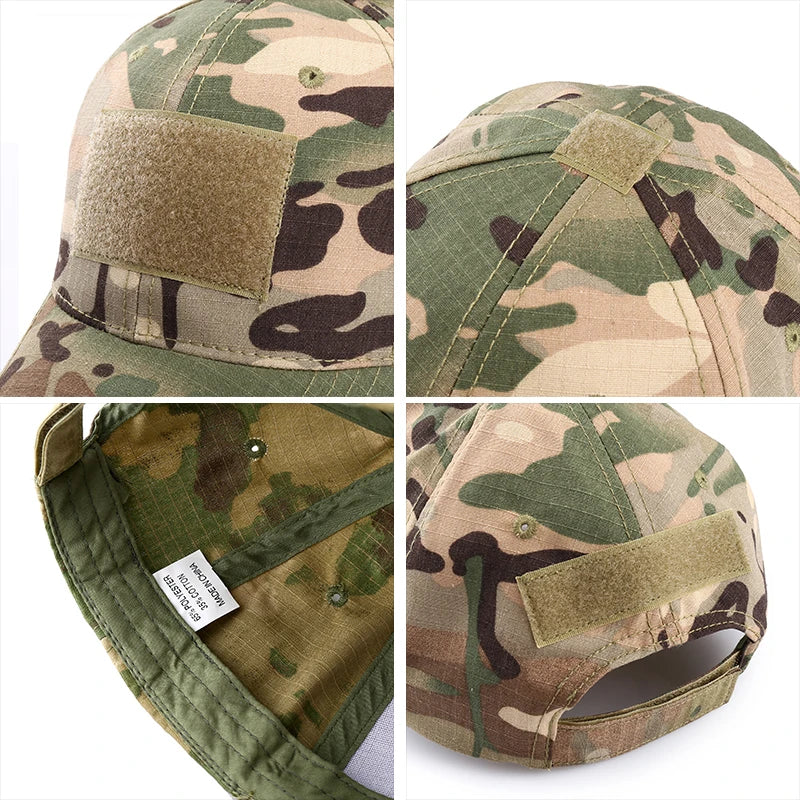 HAN WILD Outdoor Camouflage Adjustable Cap Mesh Tactical Military Army Airsoft Fishing Hunting Hiking Basketball Snapback Hat