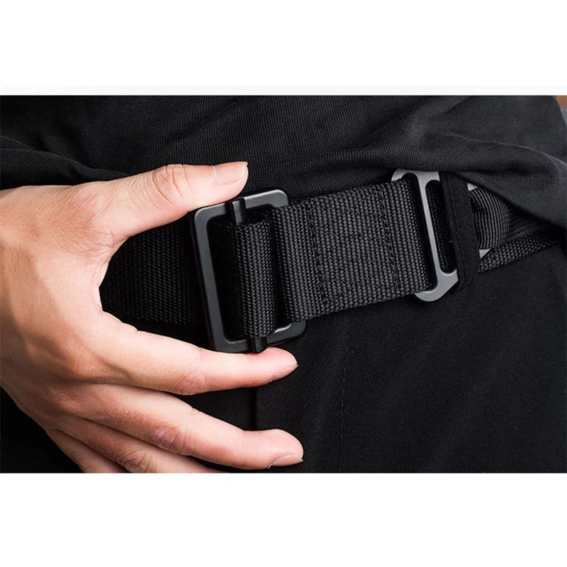 4.5CM Military Tactical Belt Nylon Belt Hook Loop Alloy Buckle High Quality Casual Combat Belt Men Women Training Belt A0F101