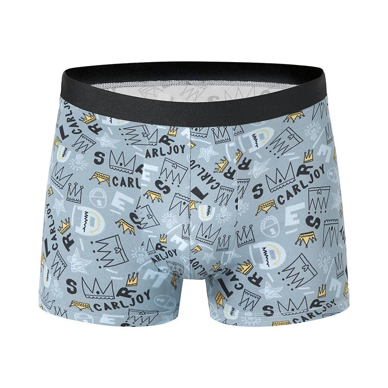 4 teile/los europäische und amerikanische Größe Hombre Männer Boxershorts männlich bedruckte bequeme Badehose übergroße Unterwäsche Shorts