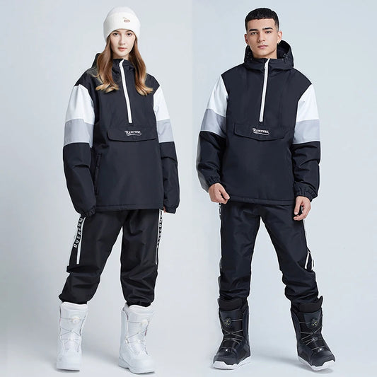 Neue Dicke Warme Ski Anzug Frauen Wasserdicht Winddicht Paar Snowboard Jacke Hosen Set Weiblichen Schnee Kostüme Outdoor