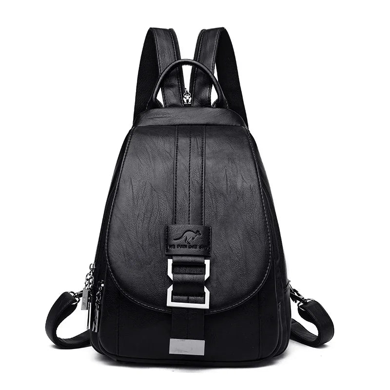 Frauen Anti diebstahl Rucksack Hohe Qualität Leder Schule Schulter Taschen Für Teenager Mädchen Multifunktions Rucksack Damen Brust Tasche