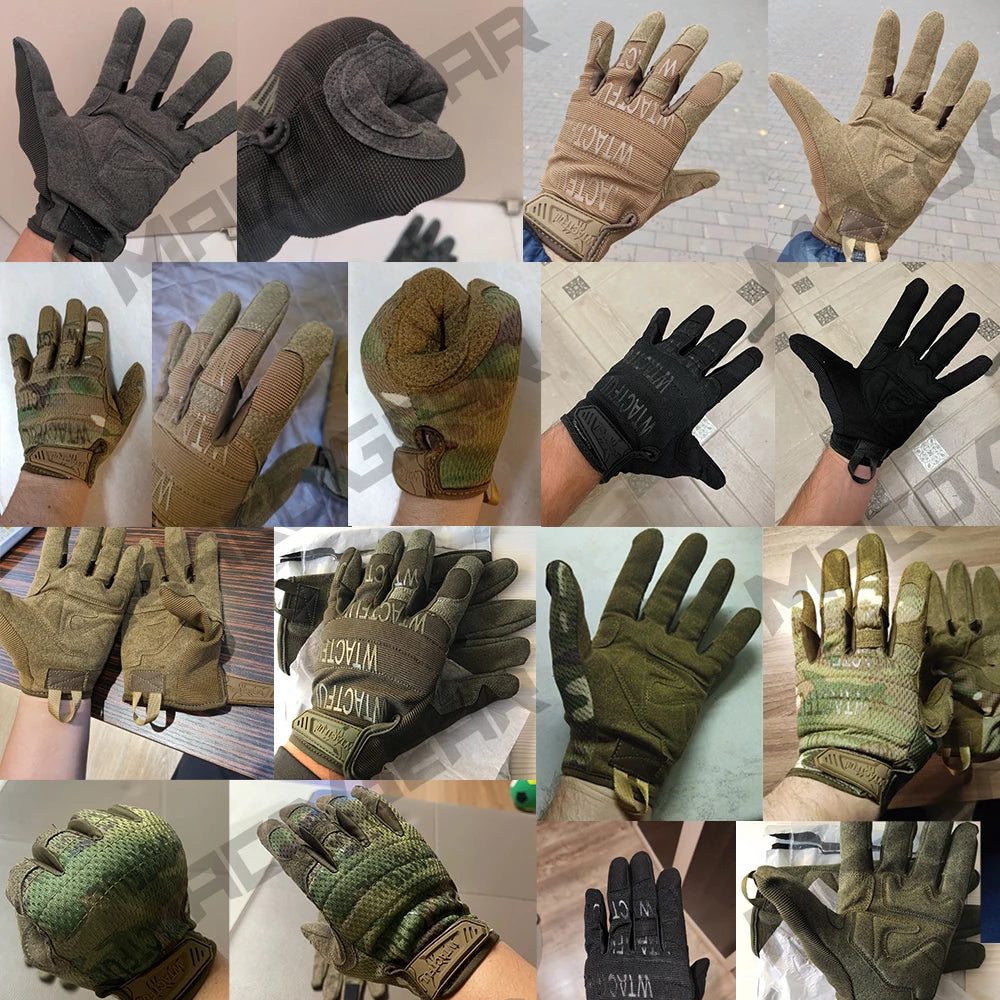 Outdoor Tactical Gloves Military Training Army Sport Climbing Shooting Hunting Riding Cycling Full Finger Anti-Skid Mittens