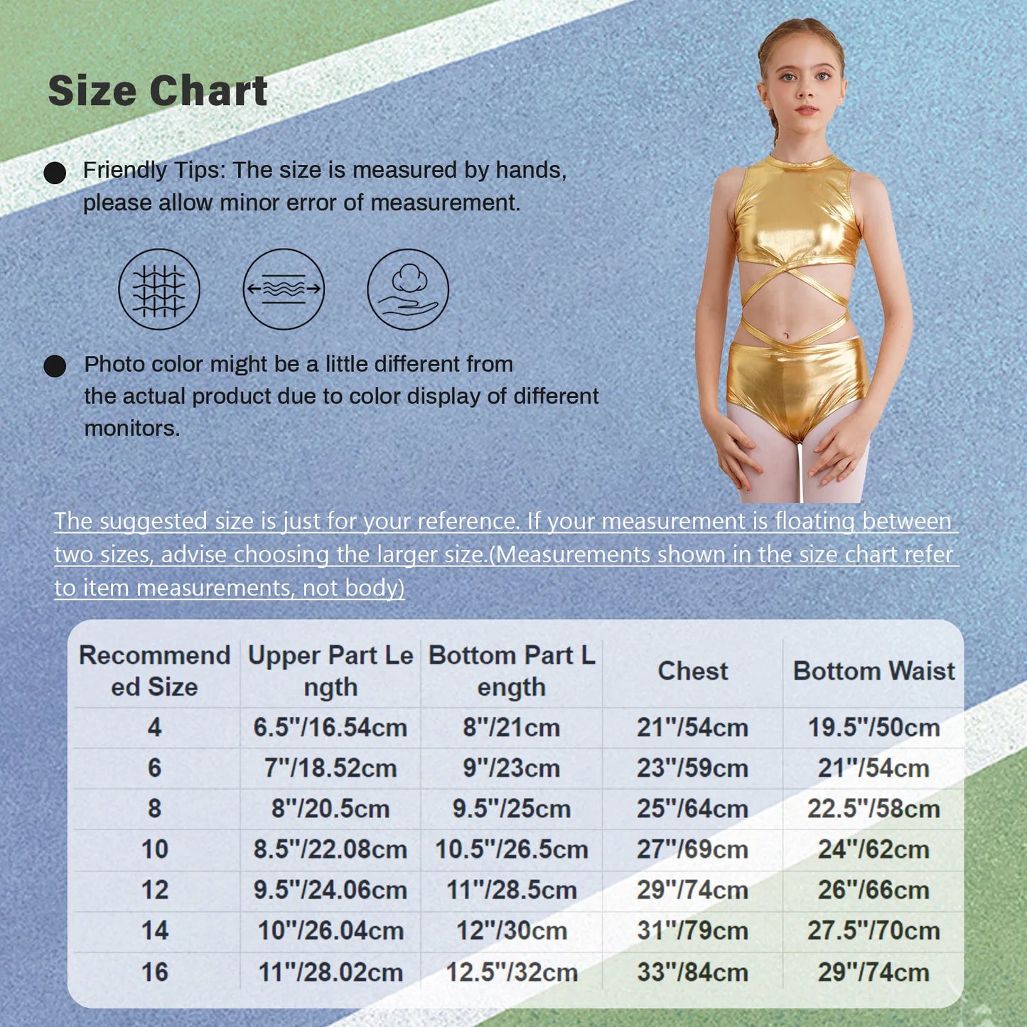 Kids Girls One-Piece Metallic Shiny Ballet Leotard Crisscross Cutout Sleeveless Bodysuit Dance Gymnastics Performance Costume