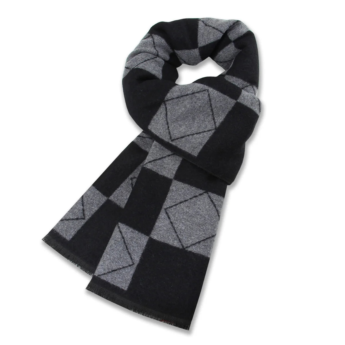 Men Autumn Winter Head Cashmere Scarf Designer Tree Print Cotton Shawl Luxury Business Man Long Fashion Neck Scarves