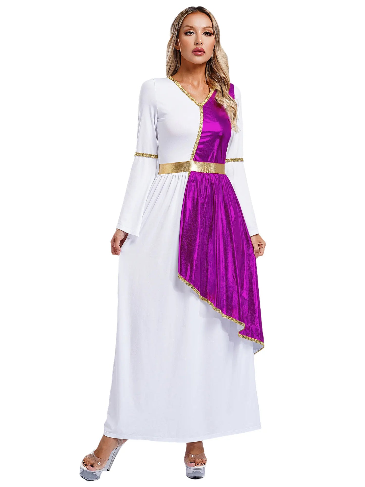 Frauen Toga Kostüm alten griechischen Gott römische Prinzessin Kleider Robe Mythos Philosoph Adel Halloween Cosplay verkleiden