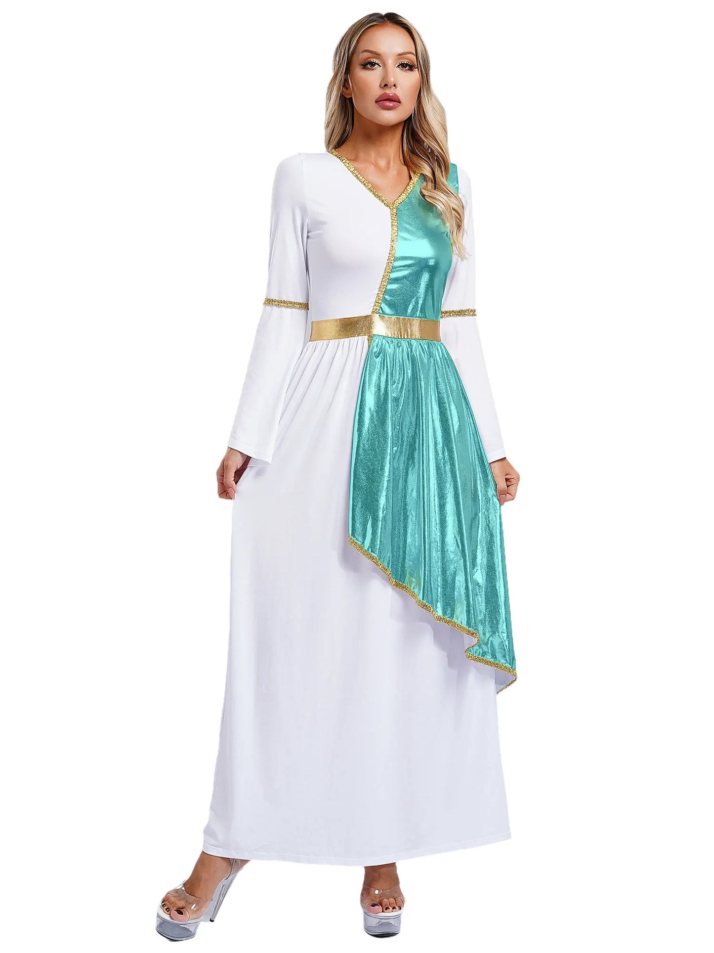 Frauen Toga Kostüm alten griechischen Gott römische Prinzessin Kleider Robe Mythos Philosoph Adel Halloween Cosplay verkleiden