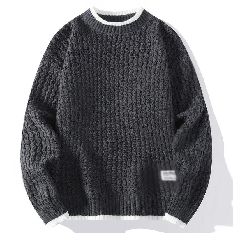 Neue Herbst Winter Herren Mock Neck Pullover Gestrickte Pullover Fashion Casual Strickwaren Männer Jugendliche Vitalität Pullover Pullover Mann