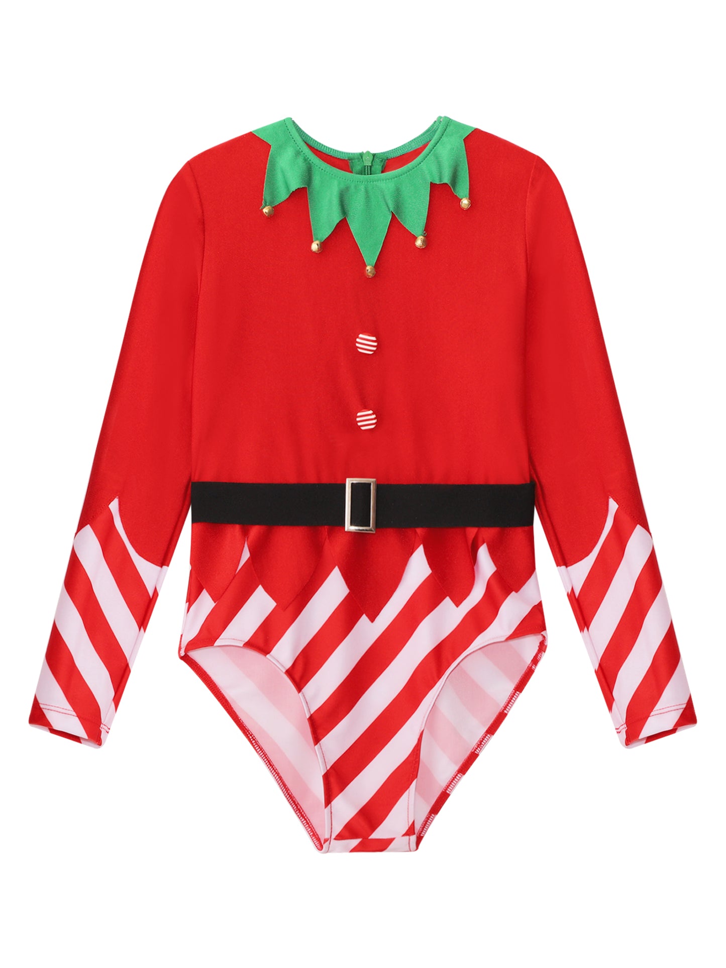 Kinder Mädchen Weihnachten Tanz Trikots sportliche Gymnastik Bodysuit Santas Helfer Weihnachten Party Urlaub Bühne Performance Kostüm