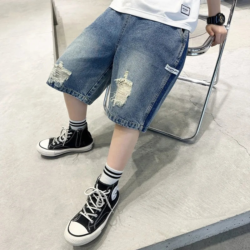 Sommer Teenager Jeans shorts neue Mode koreanische Version Kinder kurze Hosen 4 5 6 7 8 9 10 11 12 Jahre Kinder kleidung