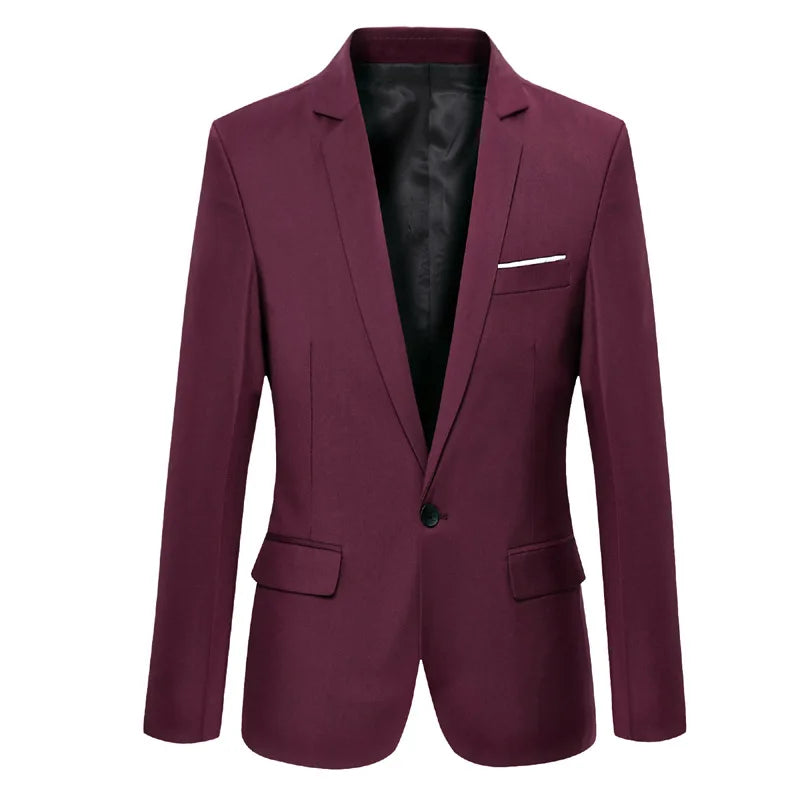 Blaue Männer Blazer Arbeits büro Männer Smoking für formelle Anlässe Taschen Mantel Blazer männliche benutzer definierte Männer Business schlanke Blazer