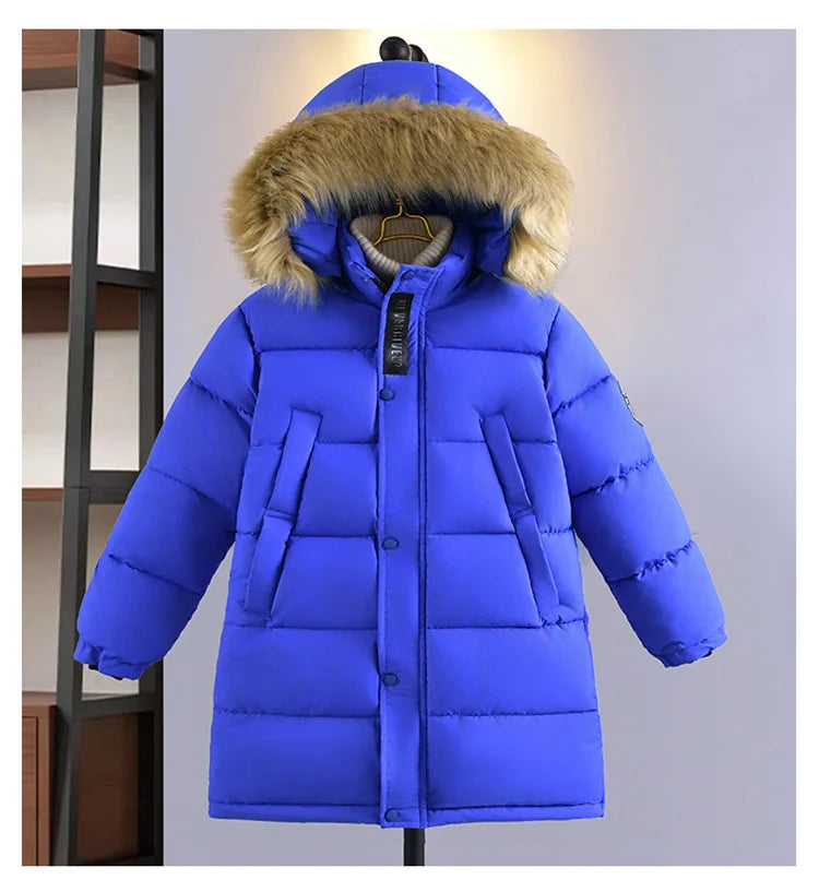 5 6 7 8 9 10 11 12 Jahre Jungen Jacke Winter verdicken warm halten Kinder Jacke Mode Reißverschluss Kapuze Jungen Mantel Teenager Kinder Kleidung