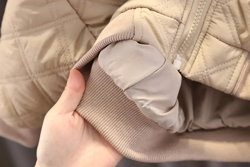 Herbst Winter Baby Jungen Kleidung setzt Kinder Baumwolle gepolsterte Reiß verschluss Mantel Hose 2 Stück Outfits 1 2 3 4 Jahre Kinder Trainings anzug Anzüge