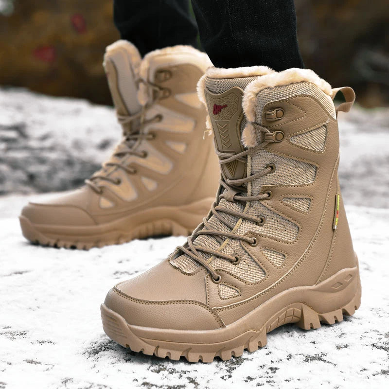 Leather Combat Boots for Men and Women Military Boots Winter Outdoor Snow Boots Infantry Tactical Boots Army Boots Army Shoes