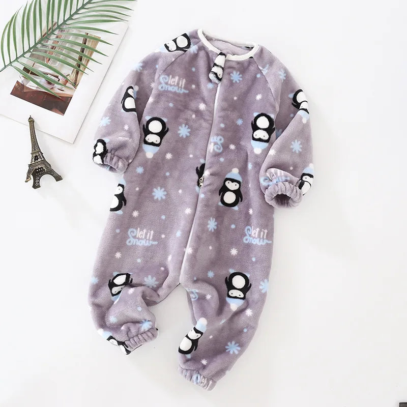 Newborn Baby Girl Rompers Cartoon Infant Boy Jumpsuit Roupas Bebe Flannel Newborn Clothes Suit Baby Pajama Kids Cartoon Jumpsuit