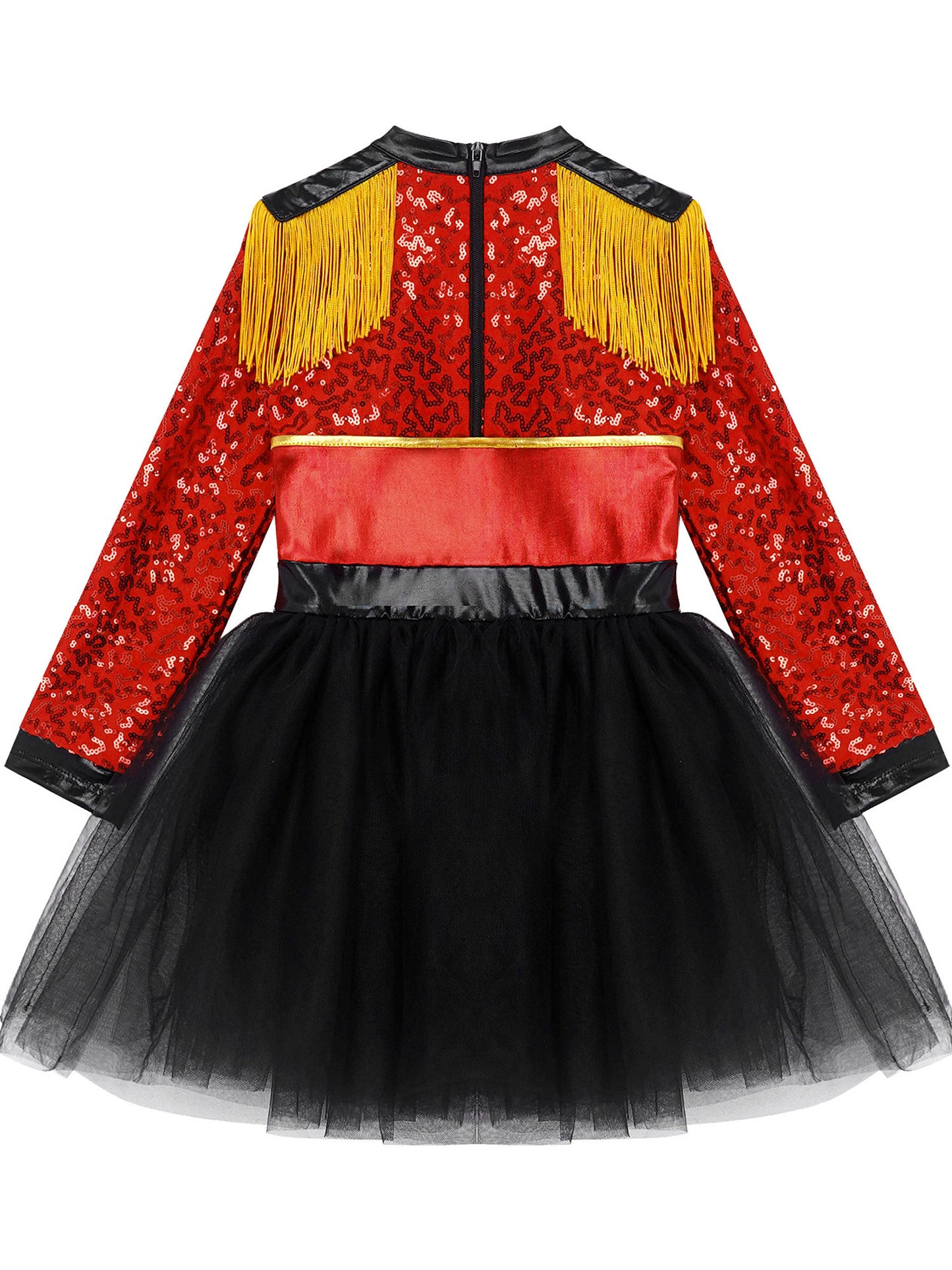 Kinder Mädchen Zirkus Ring master Kostüm Halloween Showman Löwe Tamer Pailletten Tutu Kleid Trikot für Weihnachten Bühnen performance