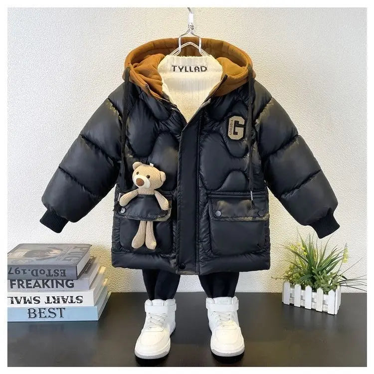 Warm halten Winter Jungen Jacke wasserdicht Mode Baby Mantel Kapuze Reiß verschluss Jungen Oberbekleidung Geburtstags geschenk 4 6 8 10 Jahre Kinder kleidung