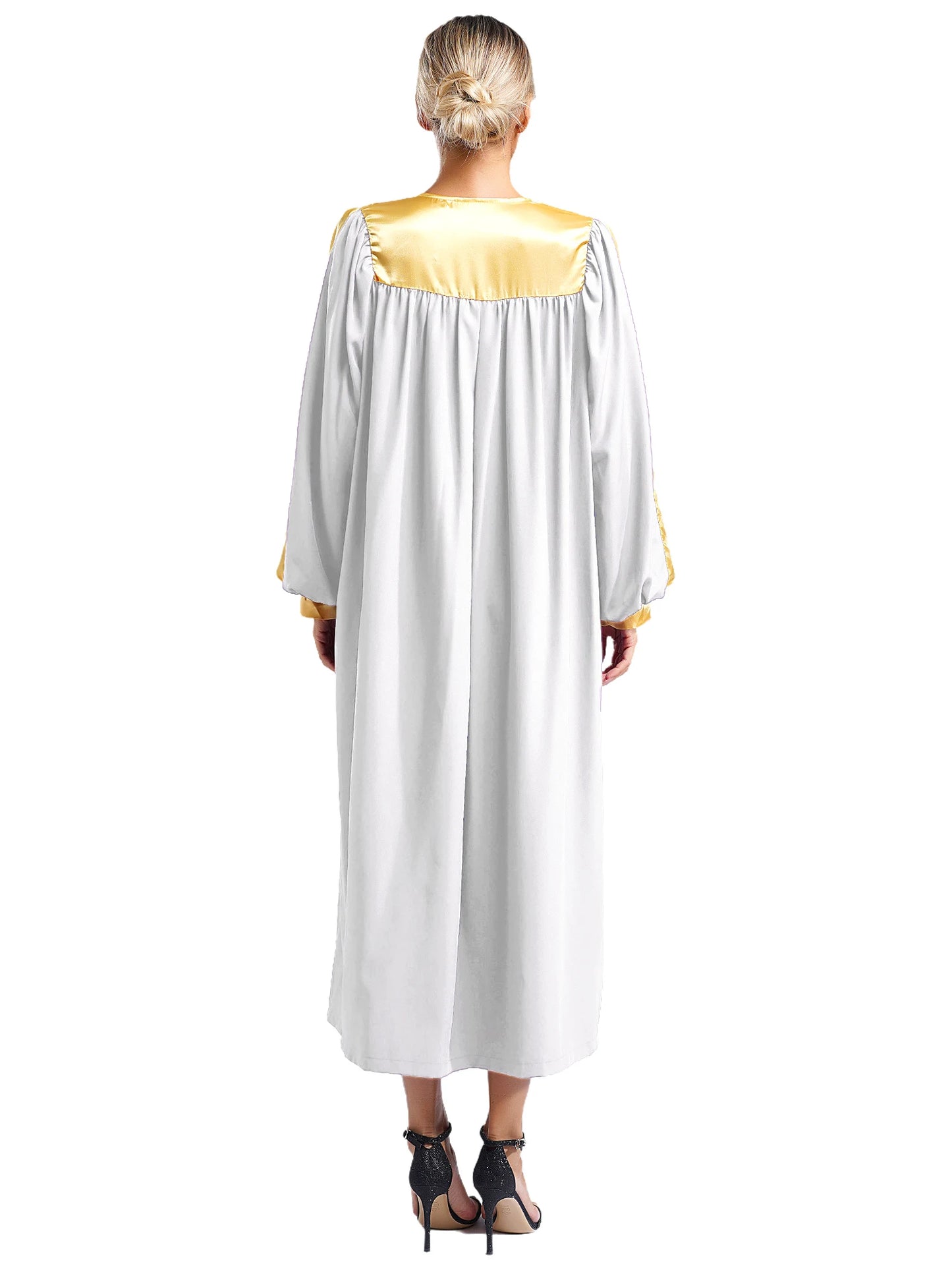 Damen Kirchenchor Robe Erwachsene Priester Pastor Prediger Minister Outfit Klerus Kleid Abschlusskleid Christliches Taufe Kostüm