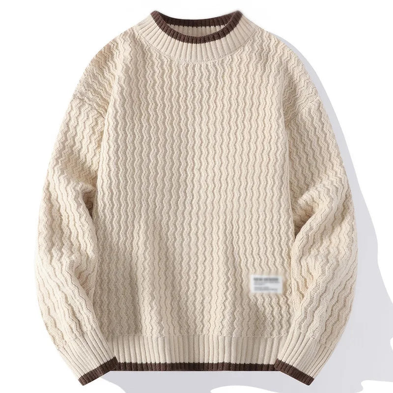 Neue Herbst Winter Herren Mock Neck Pullover Gestrickte Pullover Fashion Casual Strickwaren Männer Jugendliche Vitalität Pullover Pullover Mann