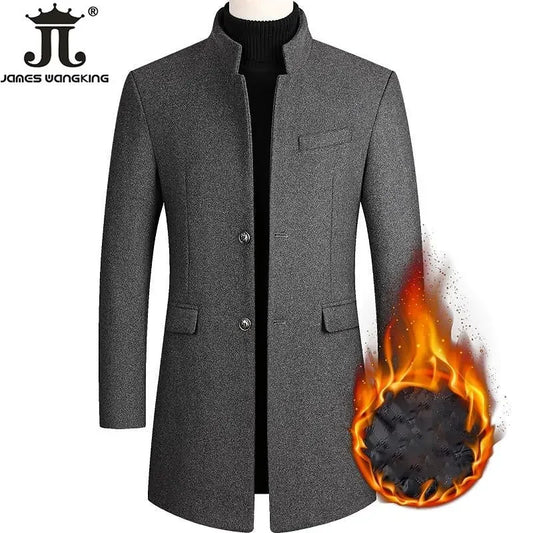 Herren Wintermantel Woll mantel Mantel Geschäft täglich tragen Winter wolle thermisch warm Outdoor Oberbekleidung männlich lässig Woll jacke