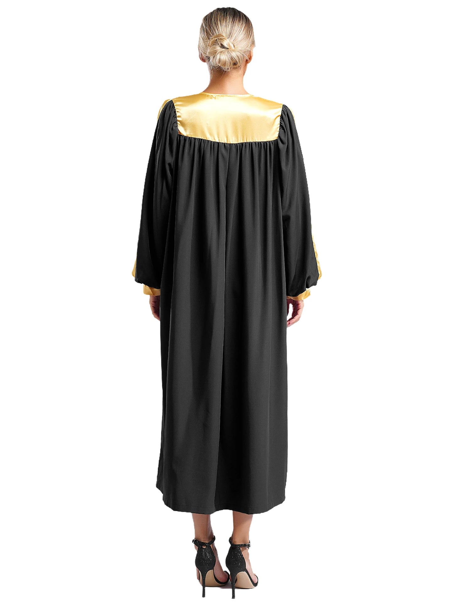 Damen Kirchenchor Robe Erwachsene Priester Pastor Prediger Minister Outfit Klerus Kleid Abschlusskleid Christliches Taufe Kostüm