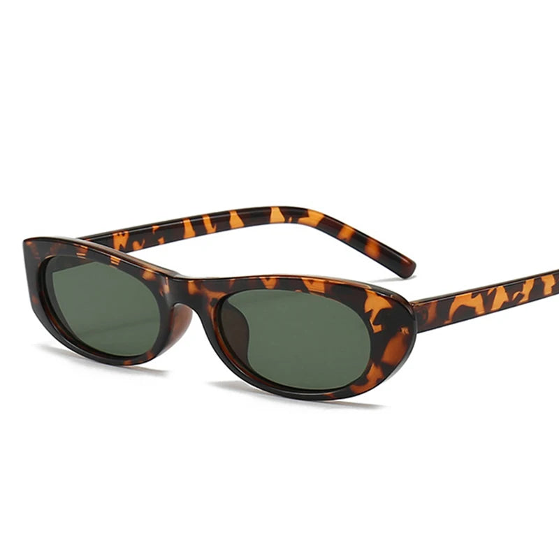 Women's Retro Oval Sunglasses Black Small Frame Fashion Brand Trendy Hot Points Sun Glasses Ladies Star Shades UV400 Eyewear