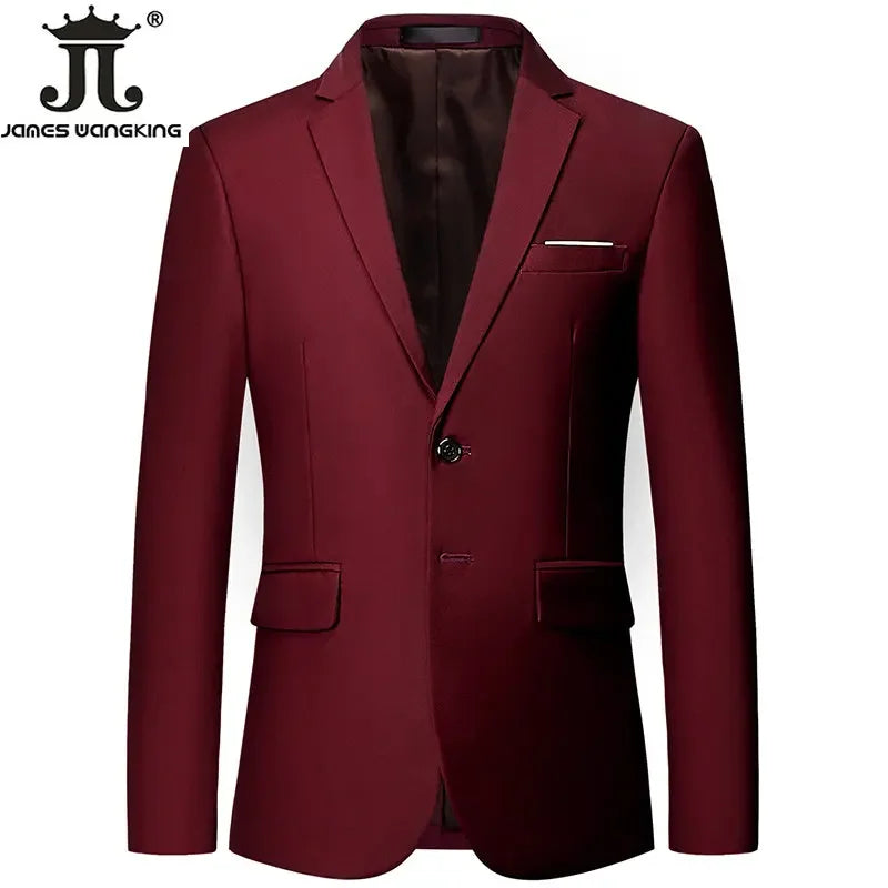 Männer Blazer Boutique Mode einfarbig hell dünn schlank Herren lässig Business Anzug Jacke Bräutigam Hochzeits kleid Party Tyranian Mantel