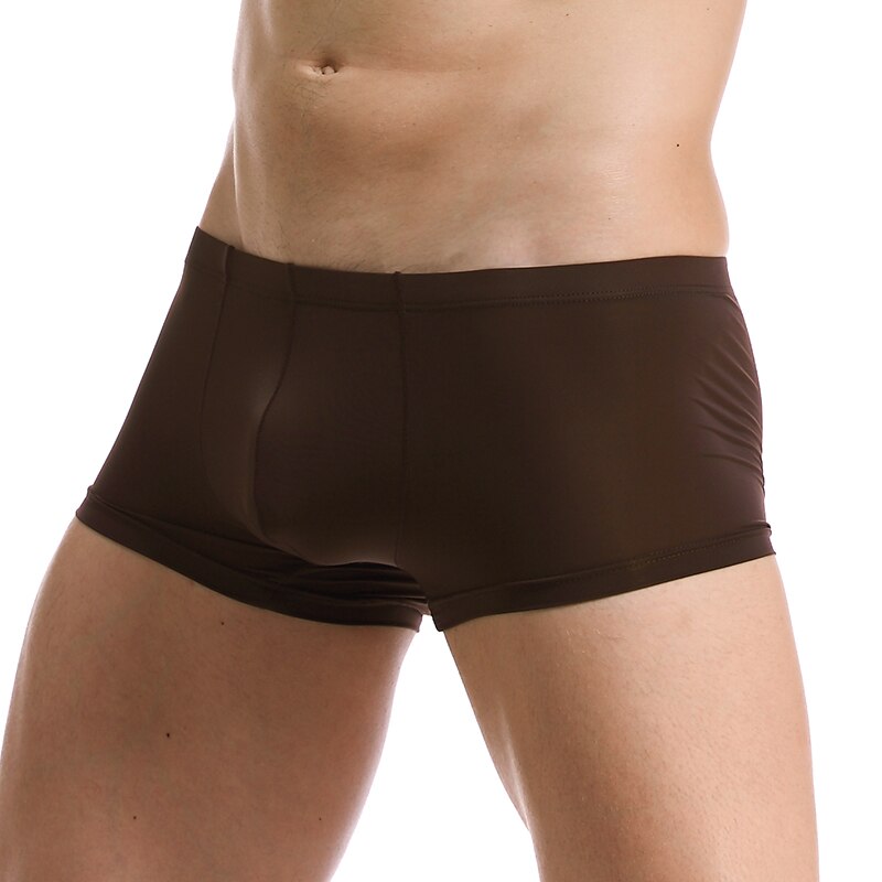Sexy Men&#39;s Underwear Ice Silk Men&#39;s Panties Sexy Seamless Boxer Shorts Underpants Bikini Ultra-thin Boxers