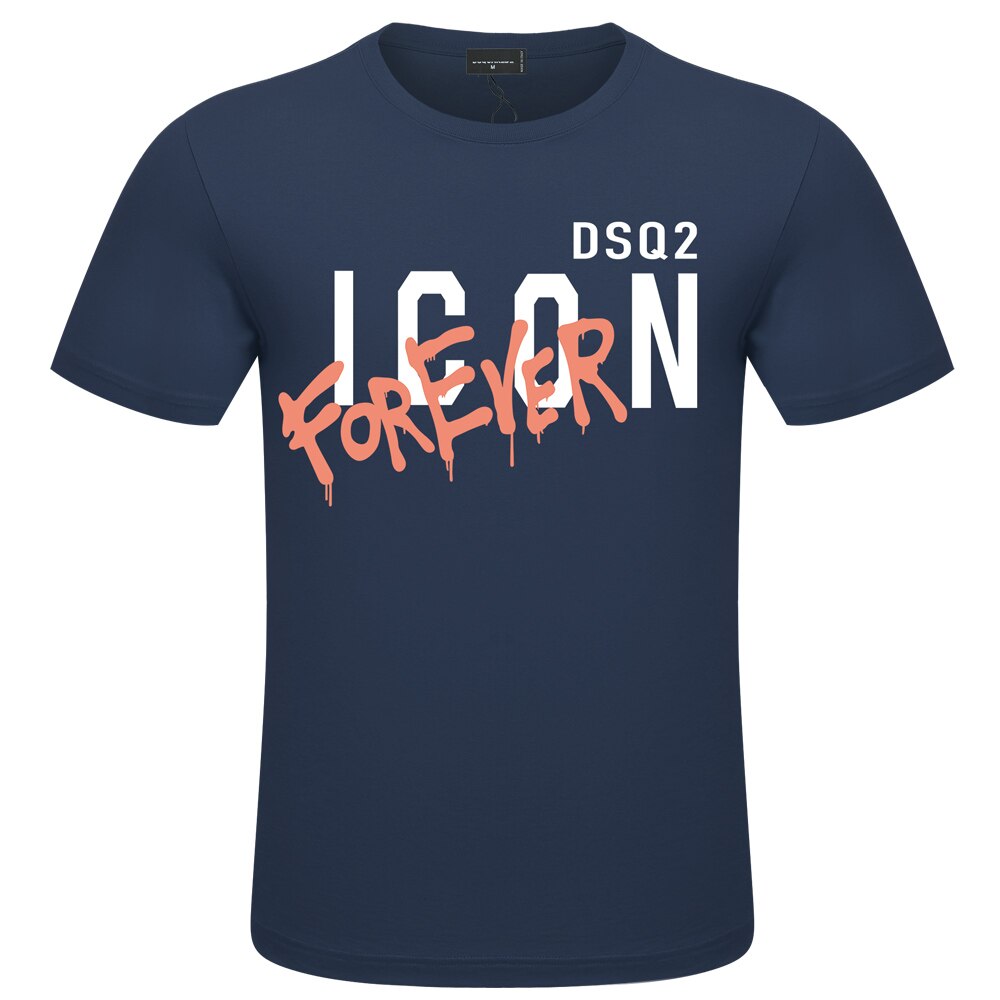 DSQ2 Brand New Summer style Mens Womens T-shirt ICON Letter Cotton Sports O-Neck T-shirt Short Sleeve Tees Couple casual T-shirt