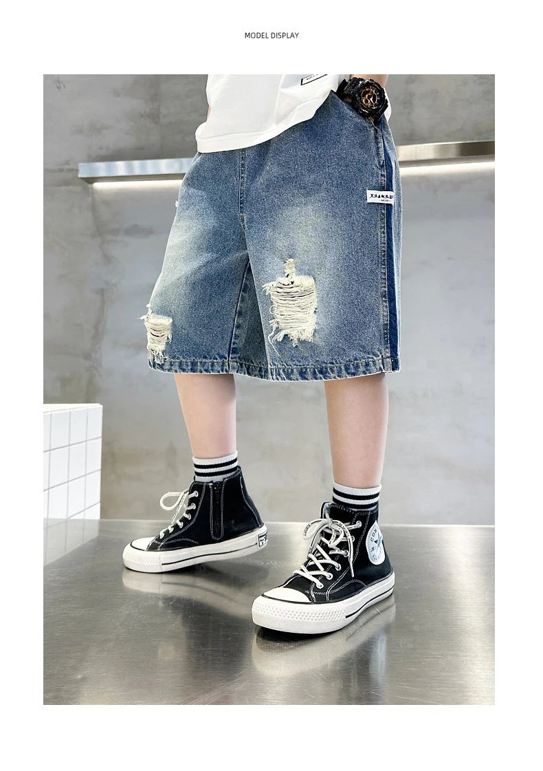 Sommer Teenager Jeans shorts neue Mode koreanische Version Kinder kurze Hosen 4 5 6 7 8 9 10 11 12 Jahre Kinder kleidung