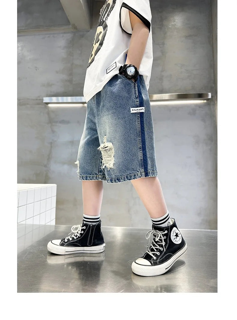 Sommer Teenager Jeans shorts neue Mode koreanische Version Kinder kurze Hosen 4 5 6 7 8 9 10 11 12 Jahre Kinder kleidung