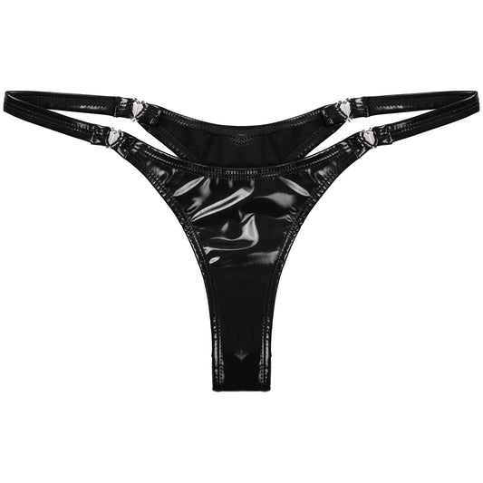 Plus Größe Frauen Thongs Und G saiten PVC Wetlook Leder Höschen Sexy Bikini Shorts Bragas Lenceria Erotica Mujer Sexi Unterwäsche