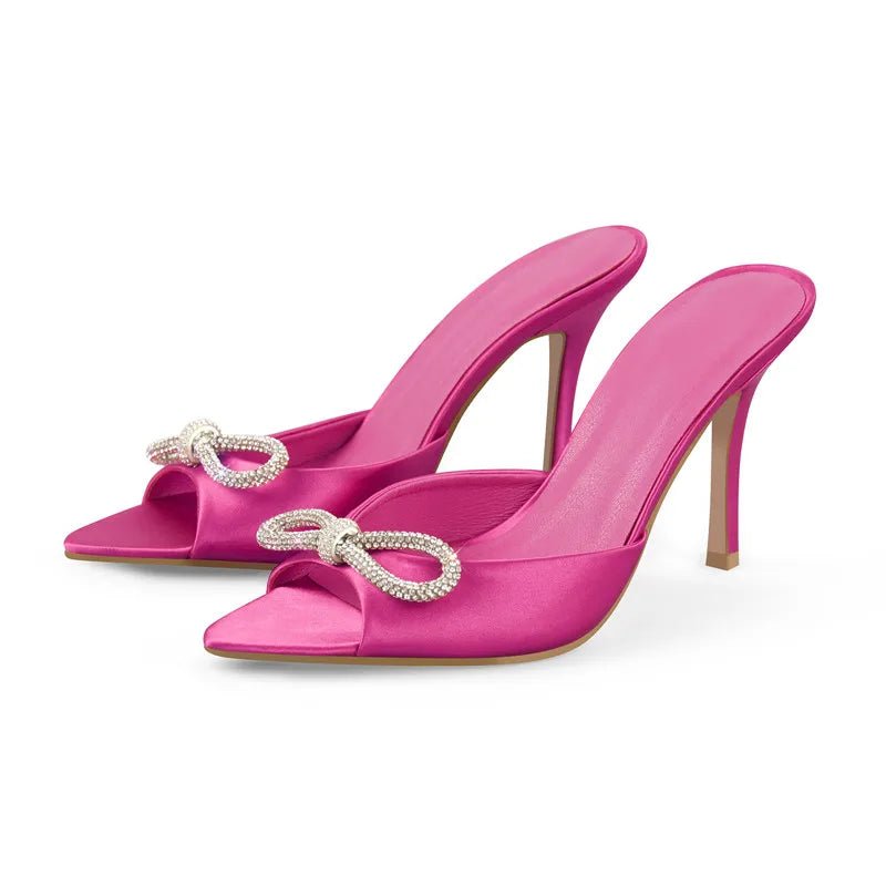 Only maker Frauen Panto letten Peep Toe Gold Slip auf dünnen hohen Sandalen große klassische Mode Dame Sommers andalen - Blockshop.store