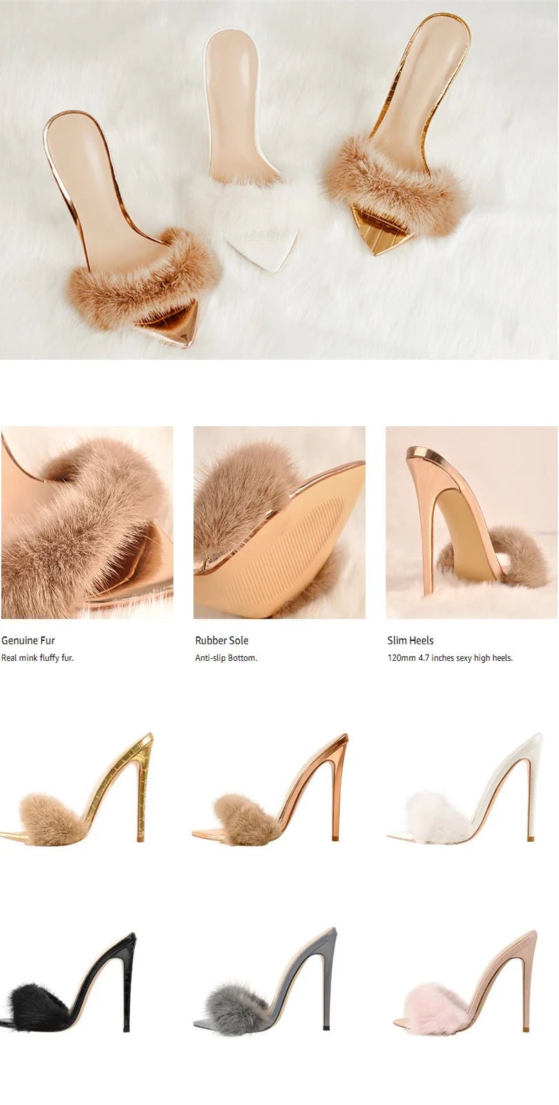 Only maker Frauen Peep Toe Panto letten Kunst pelz Slip auf Gold weiß dünne hohe Sandalen große Größe hochwertige Sommer Marke Heels - Blockshop.store