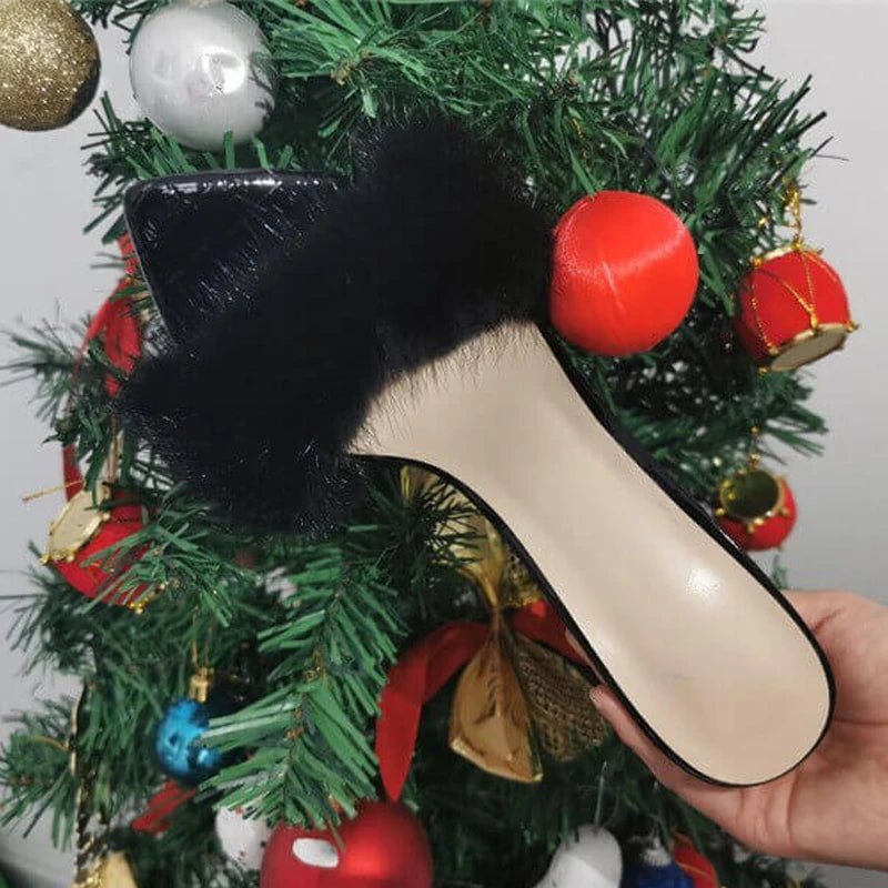 Only maker Frauen Peep Toe Panto letten Kunst pelz Slip auf Gold weiß dünne hohe Sandalen große Größe hochwertige Sommer Marke Heels - Blockshop.store