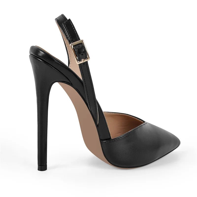 Only maker Frauen spitzen Zehen schwarz sexy Riemen Stiletto High Heel Knöchel riemen Heels Sandalen - Blockshop.store