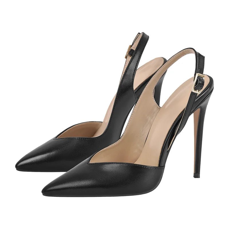 Only maker Frauen spitzen Zehen schwarz sexy Riemen Stiletto High Heel Knöchel riemen Heels Sandalen - Blockshop.store