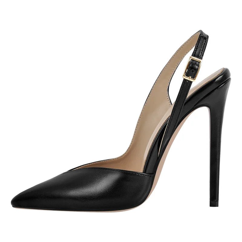 Only maker Frauen spitzen Zehen schwarz sexy Riemen Stiletto High Heel Knöchel riemen Heels Sandalen - Blockshop.store