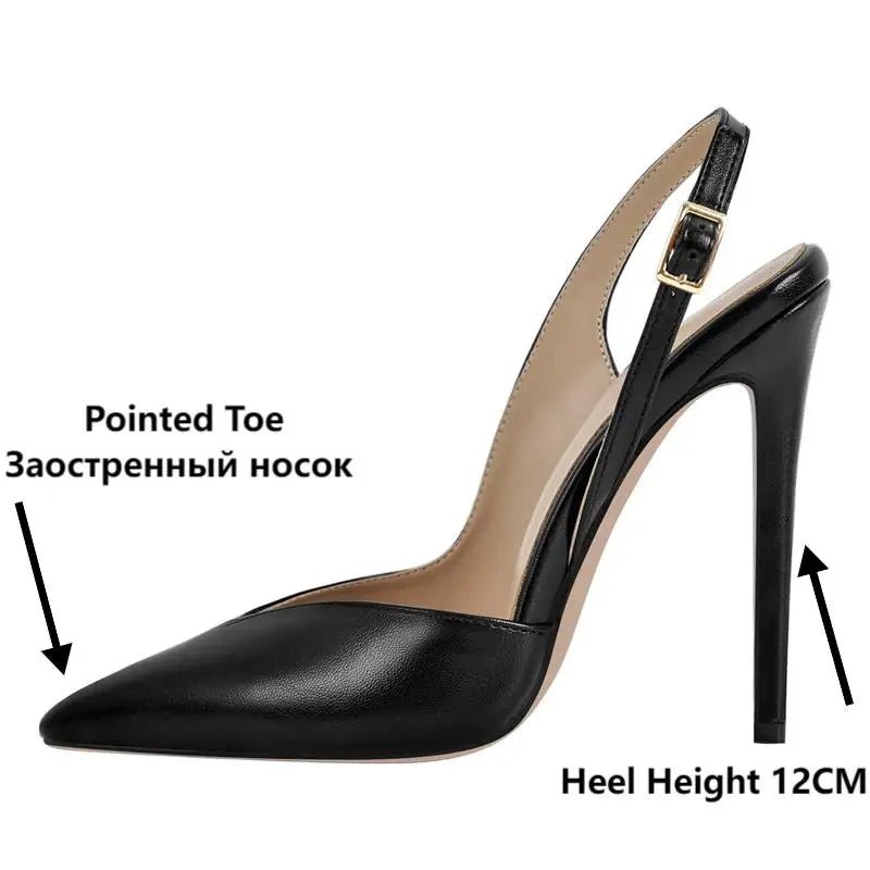 Only maker Frauen spitzen Zehen schwarz sexy Riemen Stiletto High Heel Knöchel riemen Heels Sandalen - Blockshop.store