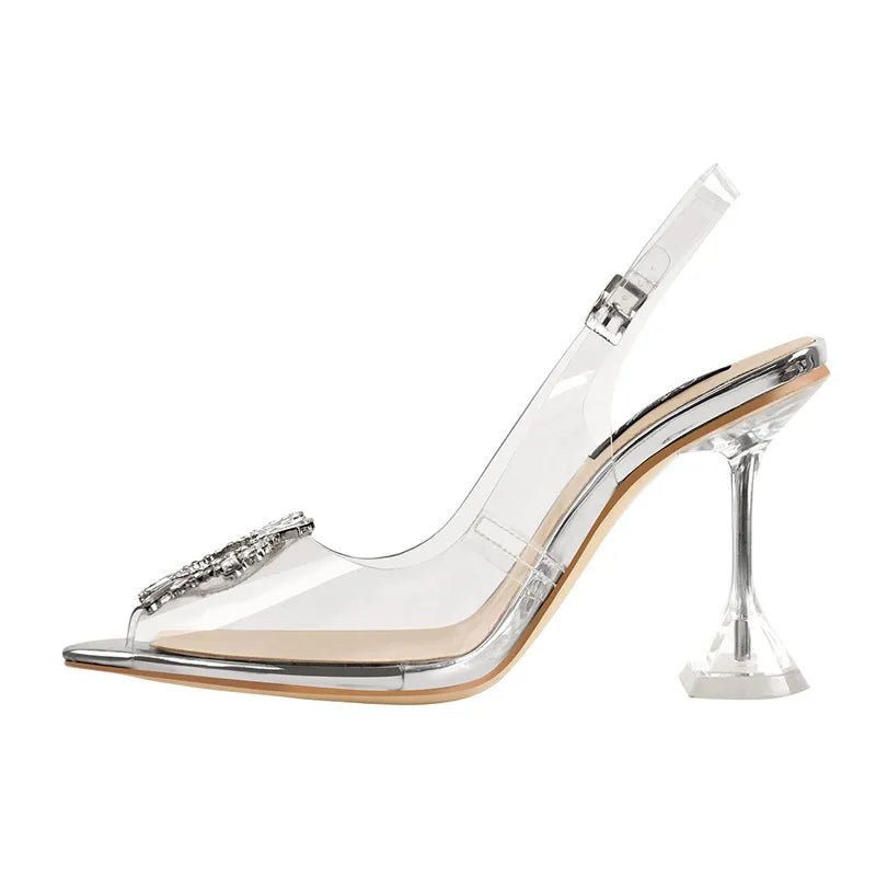 Onlymaker Frauen Peep Toe Sexy PVC Spike Heels Klar Offene spitze PVC Sandalen Für Sommer Schuhe - Blockshop.store