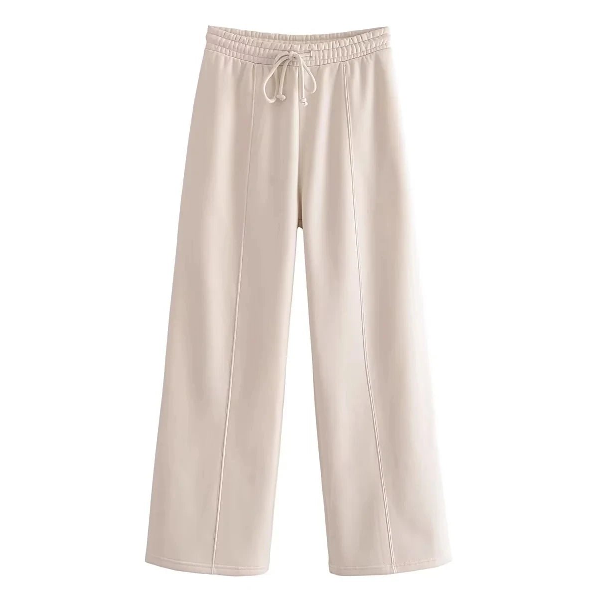 Trafza 2023 Frauen setzt lässige feste Bomber jacken Langarm Reiß verschluss Sweatshirt Mantel elastische Taille Hose eleganter fester Anzug - Blockshop.store